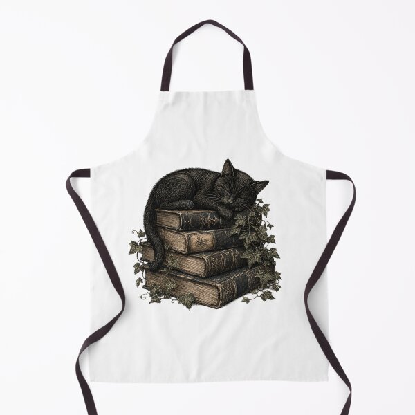 Item preview, Black Cat Sleeping On Books Dark Academia designed and sold by Yellowriversss.