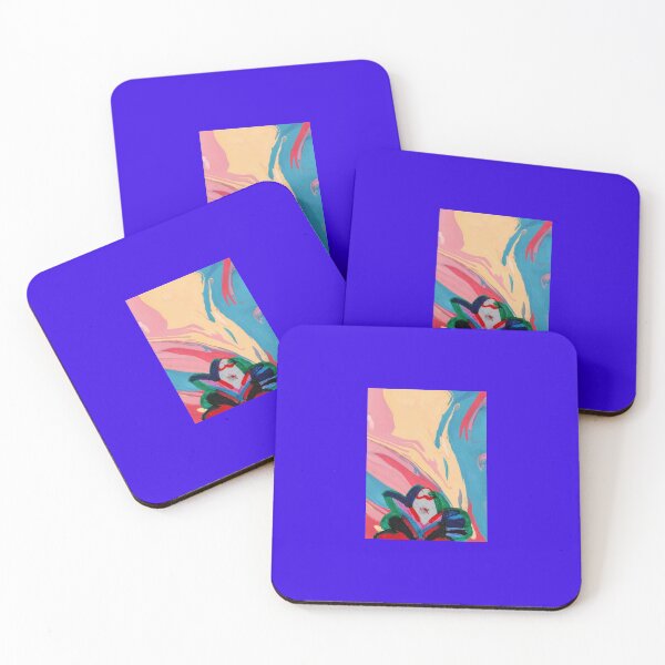 Item preview, Abstract Fluid Art Figure – Colorful Marbled Character Painting designed and sold by NylaInnerBloom.
