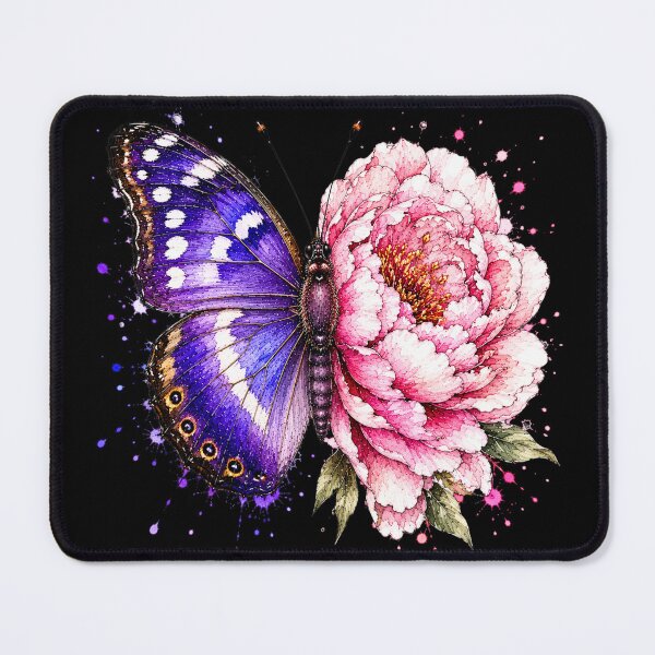 Item preview, Peony Butterfly Watercolor Illustration designed and sold by ColorSplash123.