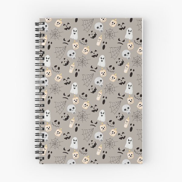 Item preview, Cute Watercolor Ghosts and Skulls Taupe Halloween Pattern designed and sold by svitlaarty.
