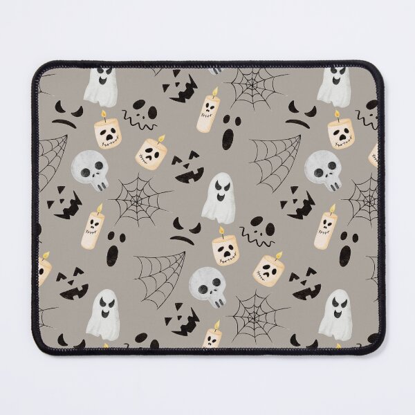 Item preview, Cute Watercolor Ghosts and Skulls Taupe Halloween Pattern designed and sold by svitlaarty.