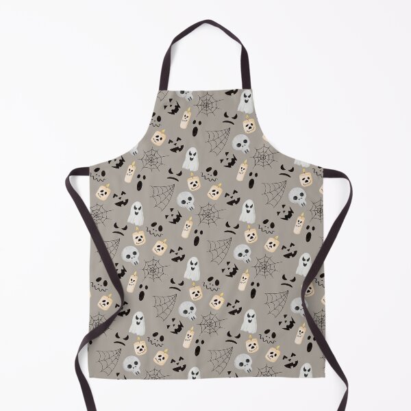 Item preview, Cute Watercolor Ghosts and Skulls Taupe Halloween Pattern designed and sold by svitlaarty.