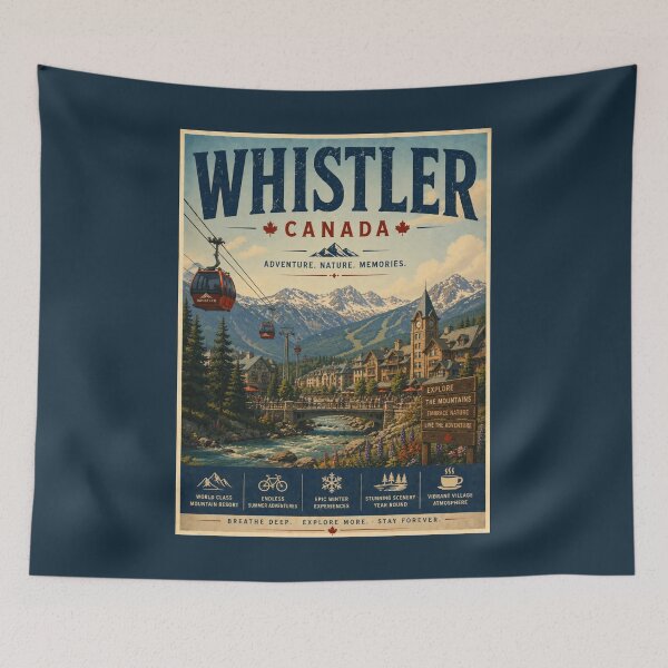 Item preview, Vintage Whistler - Canada Poster designed and sold by GoodOldVintage.