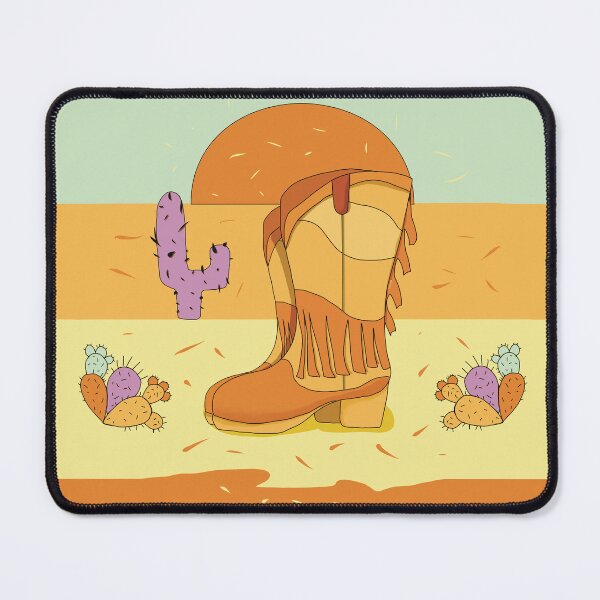 Item preview, Retro Yellow Cowgirl Boots Desert Sunset designed and sold by Karin Taylor.