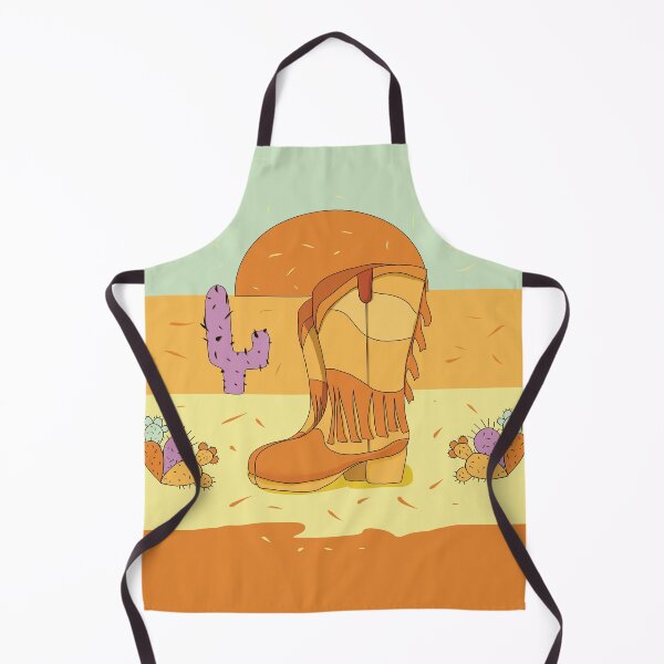 Item preview, Retro Yellow Cowgirl Boots Desert Sunset designed and sold by Karin Taylor.