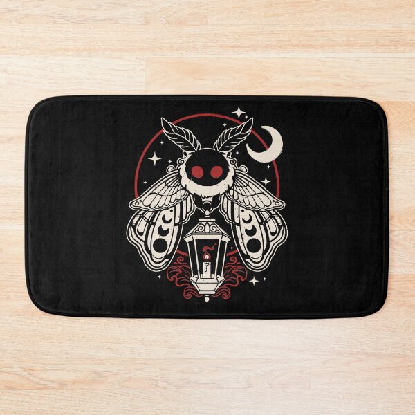 Item preview, Cute Mothman with Lantern - Red and White Spooky Cryptid Art designed and sold by NemiMakeit.
