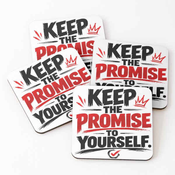 Item preview, Keep the Promise to Yourself – Bold Motivational Typography | Self Discipline Quote designed and sold by Lovestickerco.