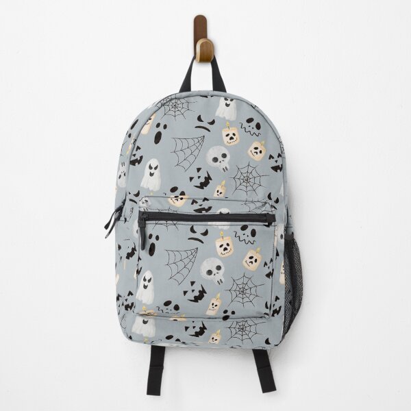 Item preview, Cute Watercolor Ghosts and Skulls Light Slate Grey Halloween Pattern designed and sold by svitlaarty.