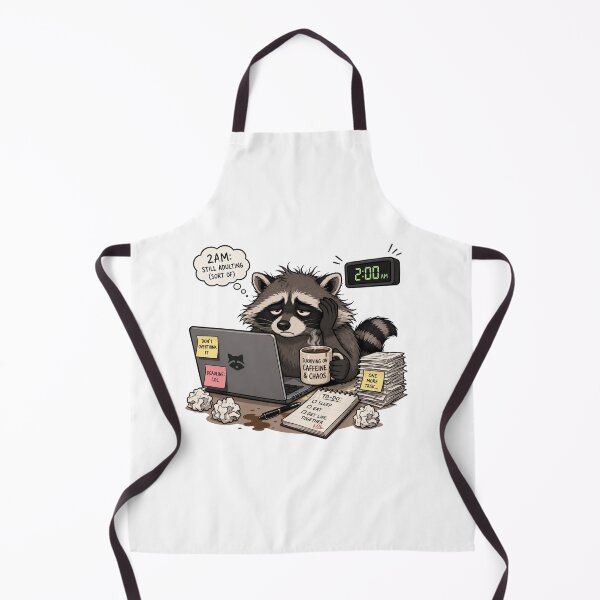 Item preview, 2AM Still Adulting Funny Raccoon Meme designed and sold by Yellowriversss.
