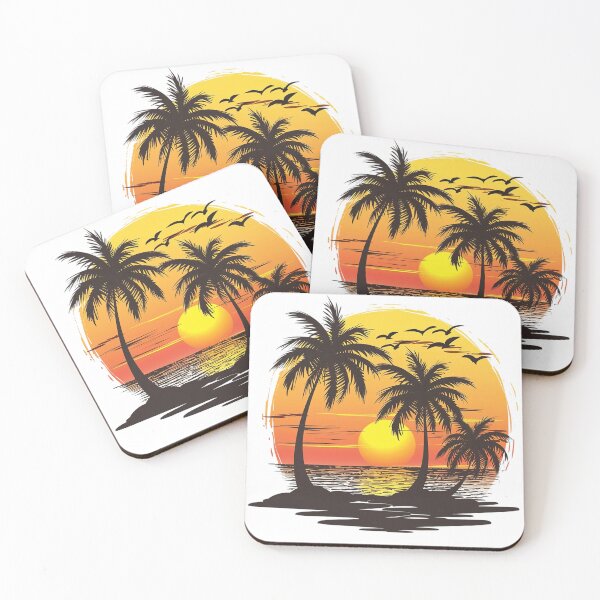 Item preview, Serene Tropical Beach Sunset | Palm Tree Ocean Paradise Coastal Landscape designed and sold by Awarrie.