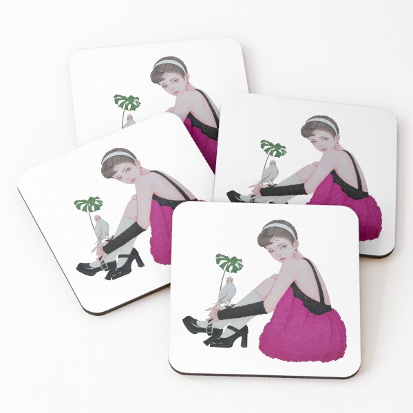 Item preview, Pink Dress Girl with Cockatiel  designed and sold by KJAStudio.