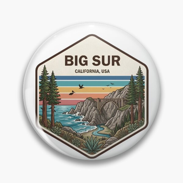 Item preview, Big Sur California Vintage Highway Coastal View designed and sold by LittleArij.
