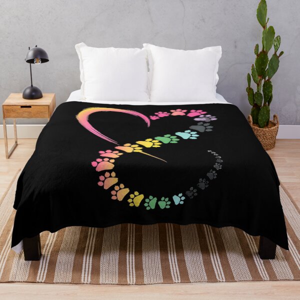 Item preview, Rainbow Heart Paw Print Art designed and sold by SoyLamderma.