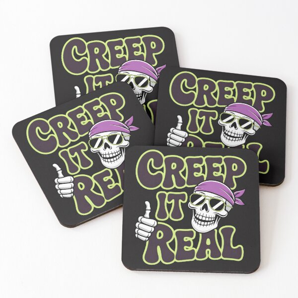 Item preview, Creep It Real – Retro Funny Halloween Skeleton Design designed and sold by Jollys-ArtShop.