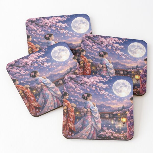 Item preview, Moonlit night under cherry blossoms designed and sold by Sigtrix.
