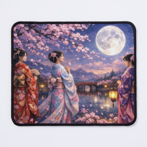 Item preview, Moonlit night under cherry blossoms designed and sold by Sigtrix.