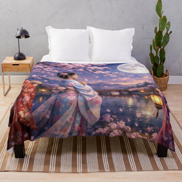 Item preview, Moonlit night under cherry blossoms designed and sold by Sigtrix.