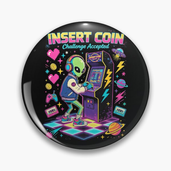 Item preview, Insert Coin Alien Arcade Gamer designed and sold by NatalieJeans.