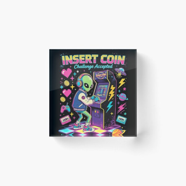 Item preview, Insert Coin Alien Arcade Gamer designed and sold by NatalieJeans.