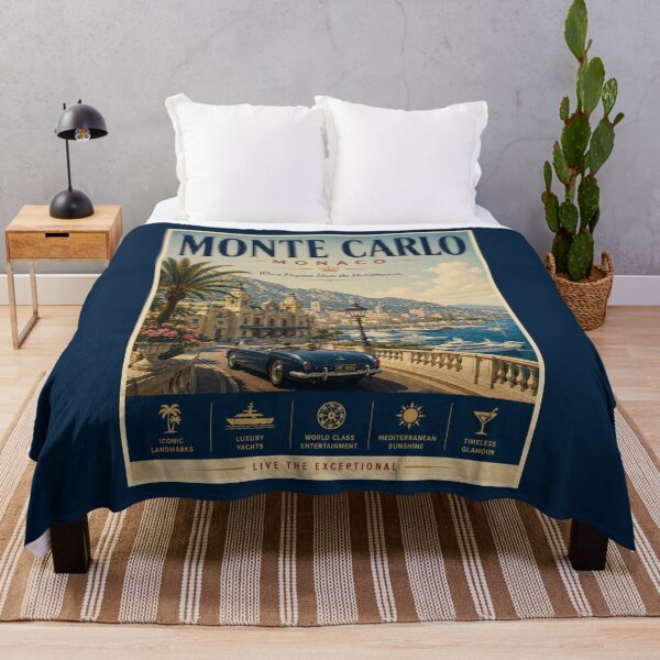 Aperçu de l'œuvre Affiche vintage Monte Carlo - Monaco créée et vendue par GoodOldVintage.