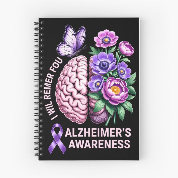Item preview, Alzheimer’s Awareness – Brain Flowers Butterfly Support Illustration designed and sold by jkrphoto.