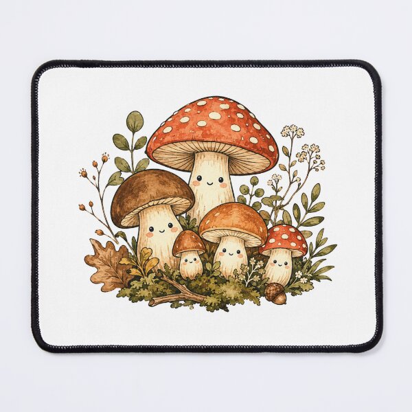 Item preview, Cute Mushroom Family Kawaii Cottagecore designed and sold by Yellowriversss.