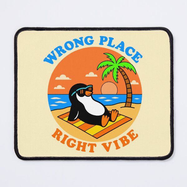 Item preview, Wrong Place, Right Vibe - Chill Penguin designed and sold by Regal Rev.