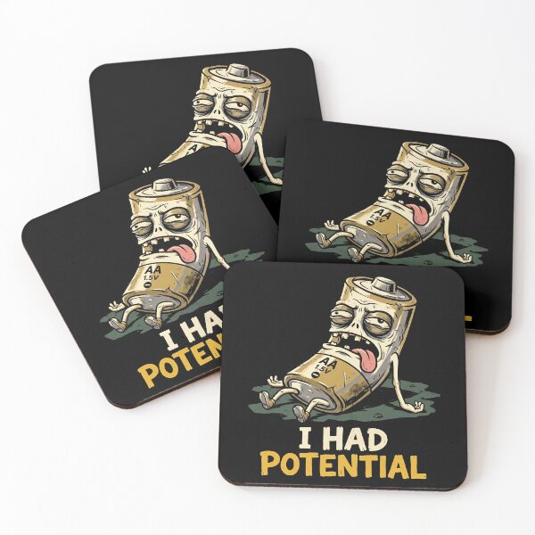 Item preview, I Had Potential Funny Dead Battery Science Pun designed and sold by Sekla-Studio.