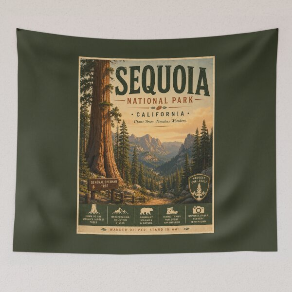 Item preview, Sequoia National Park - California designed and sold by GoodOldVintage.