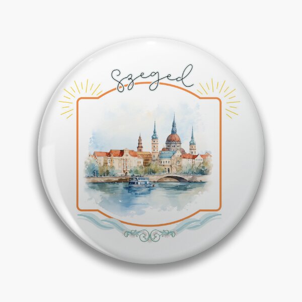 Item preview, Szeged Hungary watercolor river designed and sold by Anna Sacha.