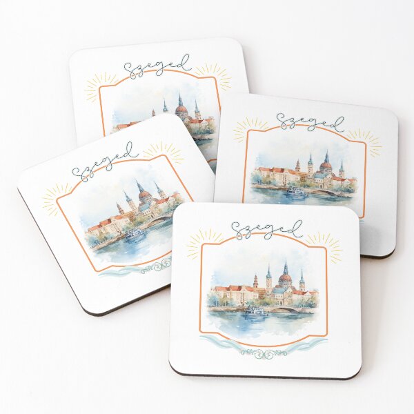 Item preview, Szeged Hungary watercolor river designed and sold by Anna Sacha.