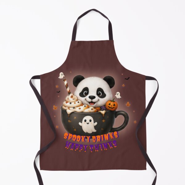 Item preview, Spooky Drinks Happy Thinks Cute Halloween Panda Coffee Mug designed and sold by EnginerdStudio.