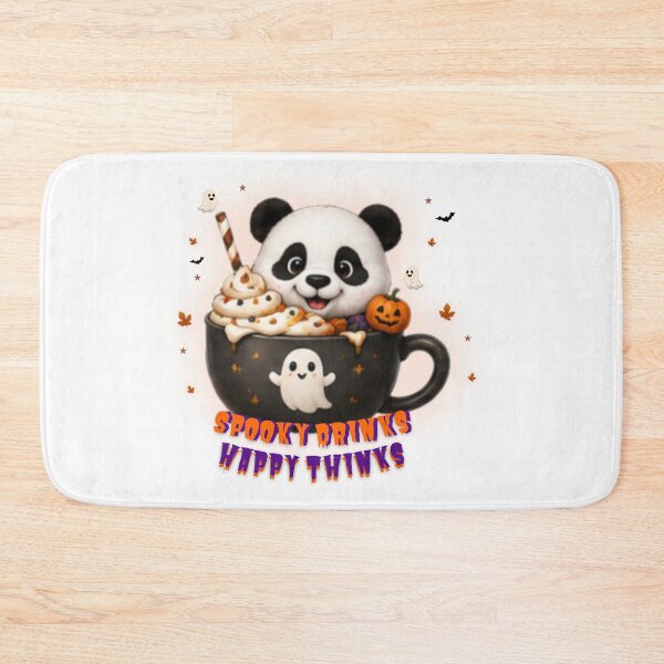 Item preview, Spooky Drinks Happy Thinks Cute Halloween Panda Coffee Mug designed and sold by EnginerdStudio.