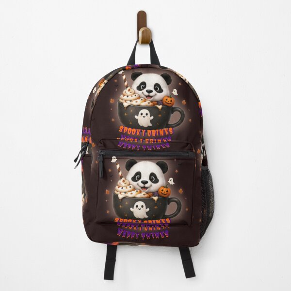 Item preview, Spooky Drinks Happy Thinks Cute Halloween Panda Coffee Mug designed and sold by EnginerdStudio.
