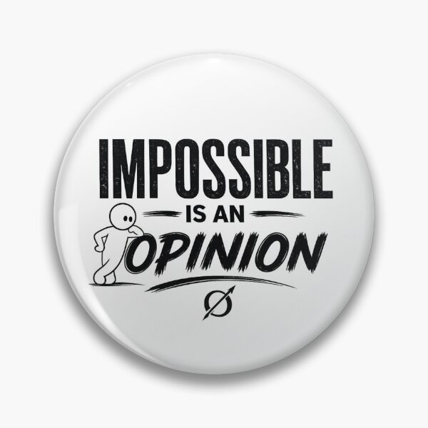 Item preview, Impossible Is an Opinion | Minimal Motivational Mindset Quote | Zero Mindset #009 designed and sold by RestartFromZero.