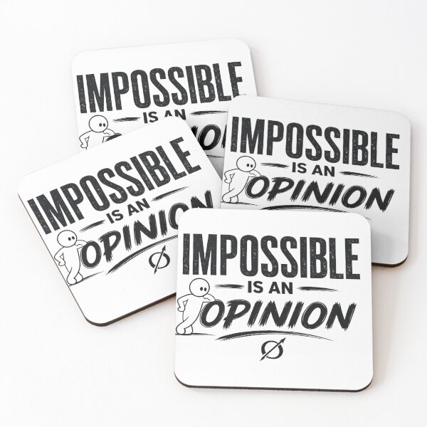 Item preview, Impossible Is an Opinion | Minimal Motivational Mindset Quote | Zero Mindset #009 designed and sold by RestartFromZero.