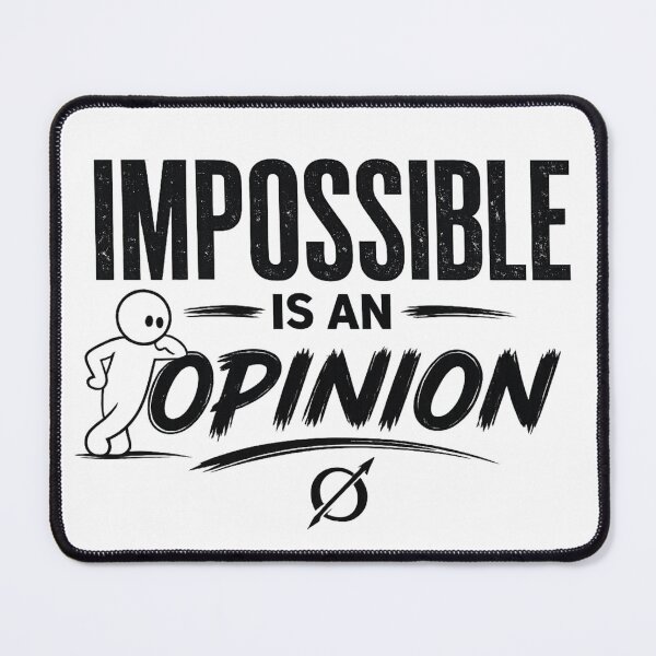 Item preview, Impossible Is an Opinion | Minimal Motivational Mindset Quote | Zero Mindset #009 designed and sold by RestartFromZero.