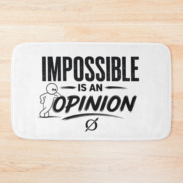 Item preview, Impossible Is an Opinion | Minimal Motivational Mindset Quote | Zero Mindset #009 designed and sold by RestartFromZero.