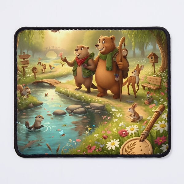 Item preview, Happy Beaver Adventures – A Walk Along Whispering River designed and sold by Clothes With Smiling Animals Walt Gral.