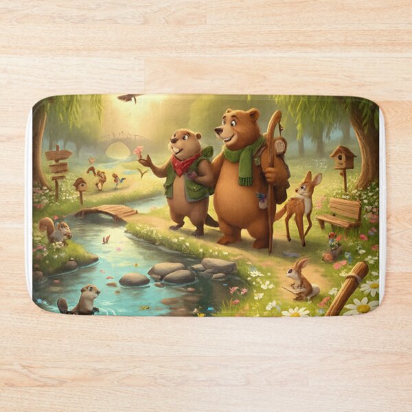 Item preview, Happy Beaver Adventures – A Walk Along Whispering River designed and sold by Clothes With Smiling Animals Walt Gral.