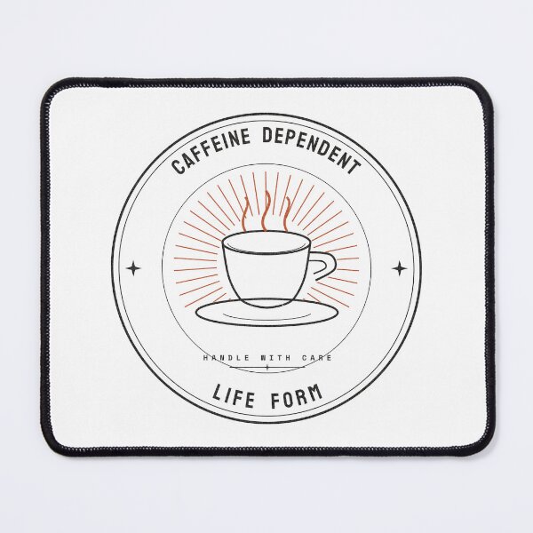 Item preview, Caffeine Dependent Life Form — Retro Coffee Badge designed and sold by NEXTFORMSTUDIO.