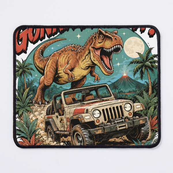 Item preview, Funny T-Rex Jeep Adventure designed and sold by caelis-morr.