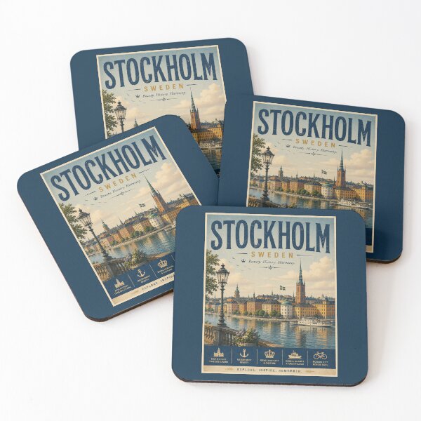 Item preview, Vintage Stockholm - Sweden Poster designed and sold by GoodOldVintage.