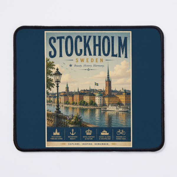 Item preview, Vintage Stockholm - Sweden Poster designed and sold by GoodOldVintage.