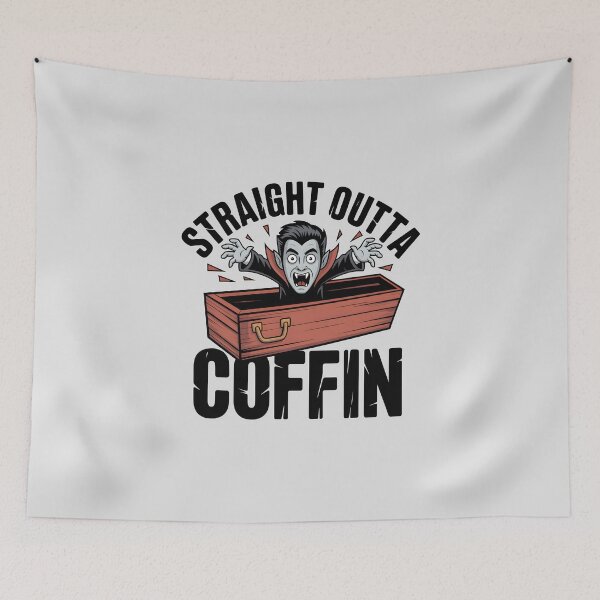 Item preview, Straight Outta Coffin – Funny Halloween Vampire Design designed and sold by Jollys-ArtShop.