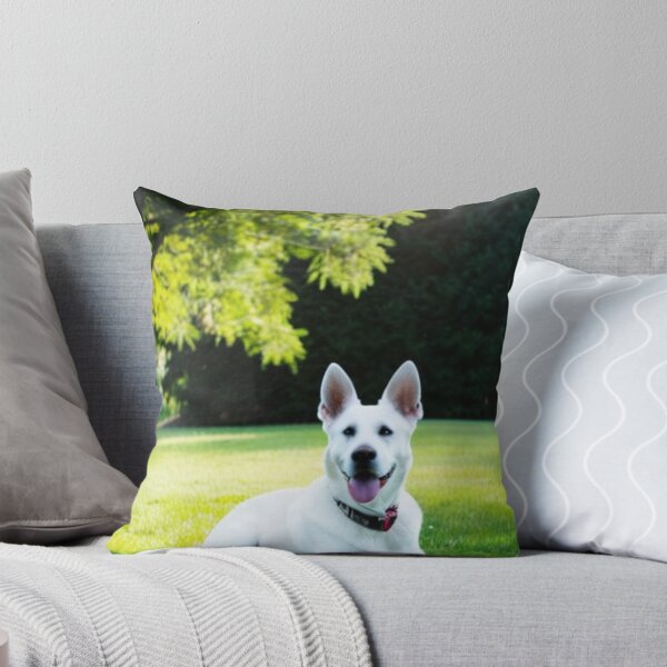 Item preview, Animals - White Shepherd Dog, Summer Relaxation on Lawn designed and sold by World-Pets.