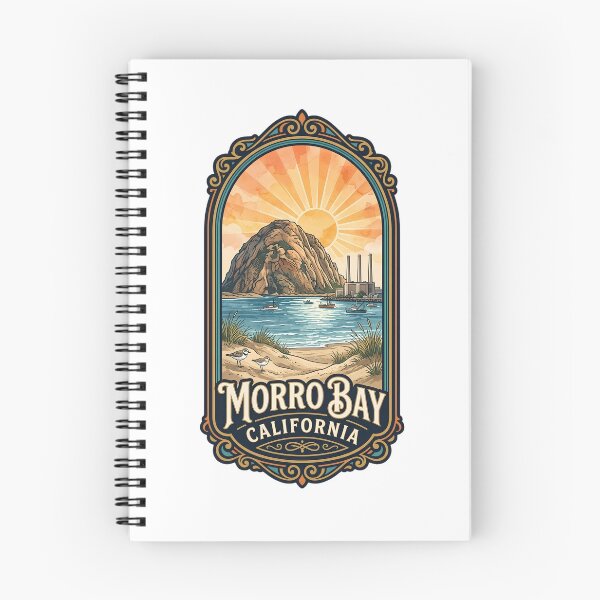 Item preview, Morro Bay California Vintage Landmark Sunset designed and sold by LittleArij.