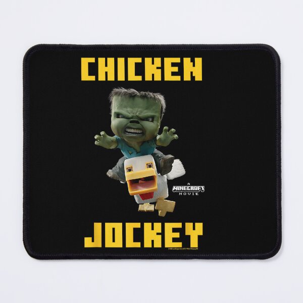 Item preview, Blocky Chicken Jockey Gamer Typography Art designed and sold by cpapro77.