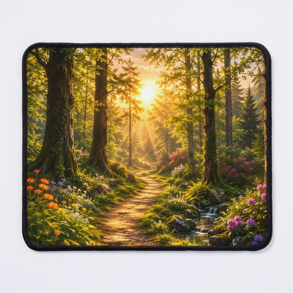 Item preview, Golden Forest Sunrise Path Landscape designed and sold by hutofdesigns.
