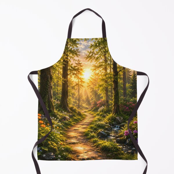 Item preview, Golden Forest Sunrise Path Landscape designed and sold by hutofdesigns.